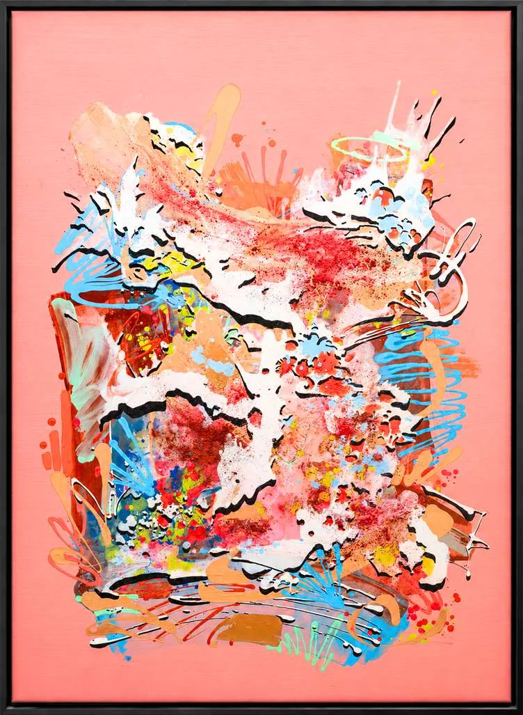 Tutto Passa 11, 2026. Acrylic on canvas, ink, spray paint, 160 × 120 cm. Painting by Ivan Gette.